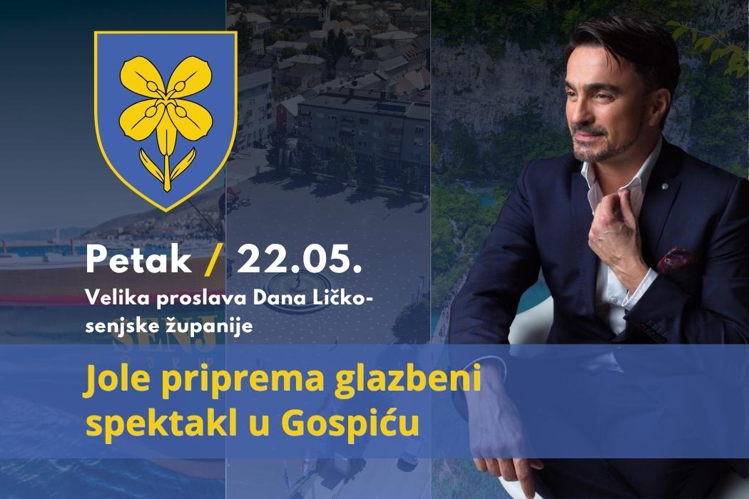 Veliko slavlje Dana Ličko-senjske županije: Jole stiže u Gospić na koncert pod vedrim nebom