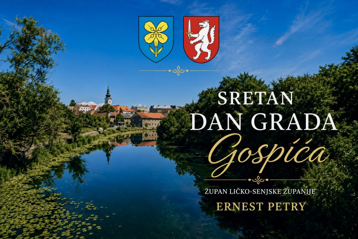 Župan Ernest Petry uputio čestitku povodom Dana Grada Gospića i blagdana svete Marije Magdalene