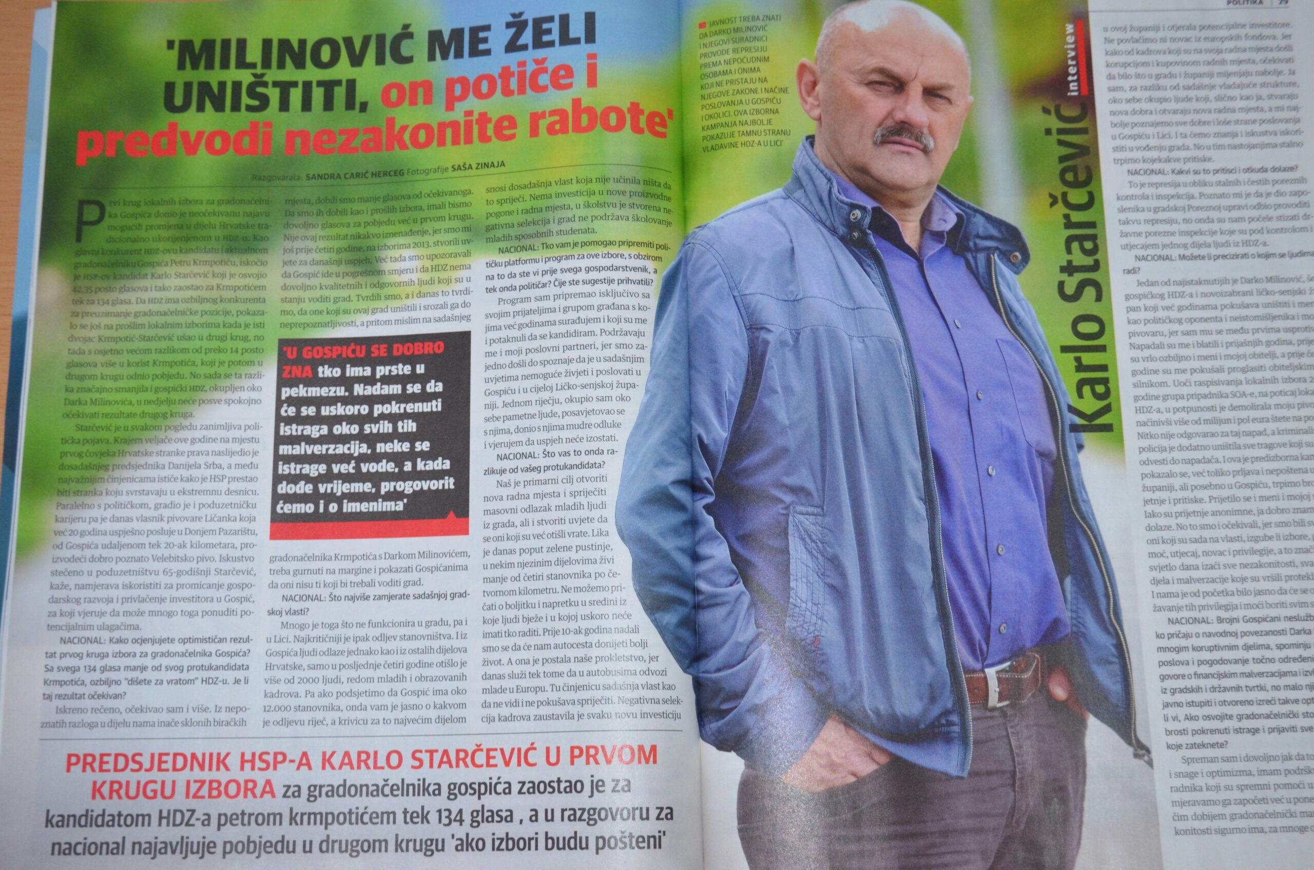 Da  li  Milinović  spašava  sebe  kada  teško  optužuje  Starčevića  ?